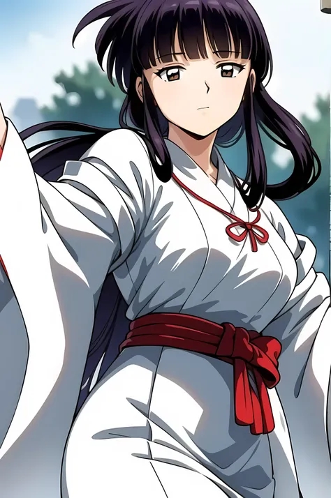 simple white background,
white kimono,white japanese clothes,wide sleeves,
(red_In addition:1.1),(red_Skirt:1.1),
hits, blunt hits, Brown eyes, by the wide,black fur,
1 girl, 20 years,young woman,beautiful Finger,beautiful long legs,beautiful body,
beautif...