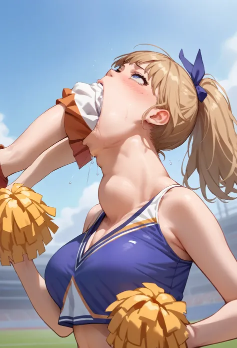 score_9, score_8 up, score_7 up, score_6 up, source_anime, anime_coloring, cheerleader, swallowing_whole, (swallowing_upper_body...