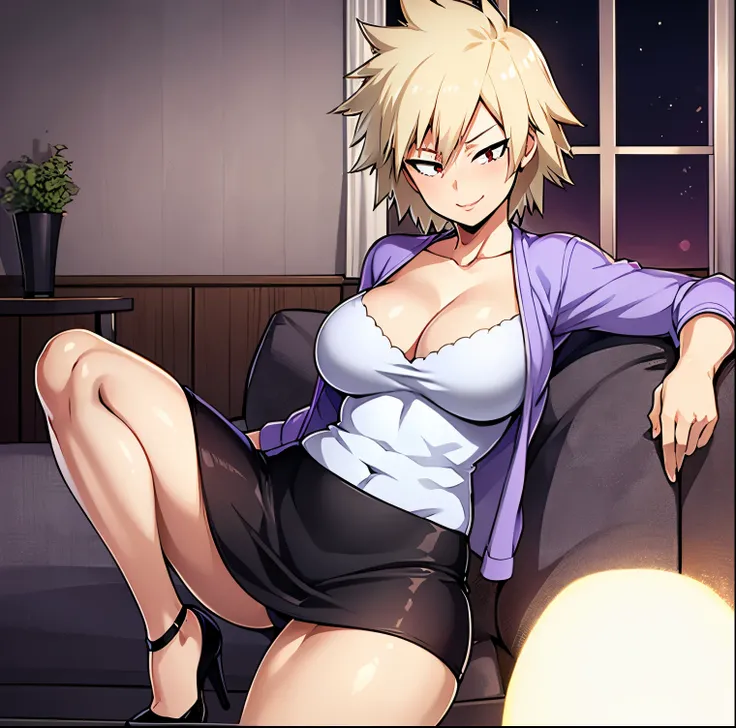 ((1girl)),((alone)), Mitsuki bakugou,(masterpiece), (best quality), (ultra detailed), (best illustration), (best shadow), (absurdities), sharp focus, cowboy shot , dynamic posture looking at the viewer, big breasts, narrow waist, wide hips, wide thighs, ro...