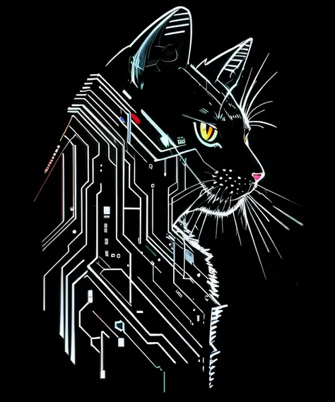 cybercat, white