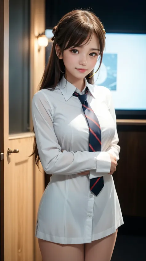 ((cute ol in a suit、smile smile))、one beautiful woman、(detailed eyes and face:1.2、professional photography techniques)、beautiful...