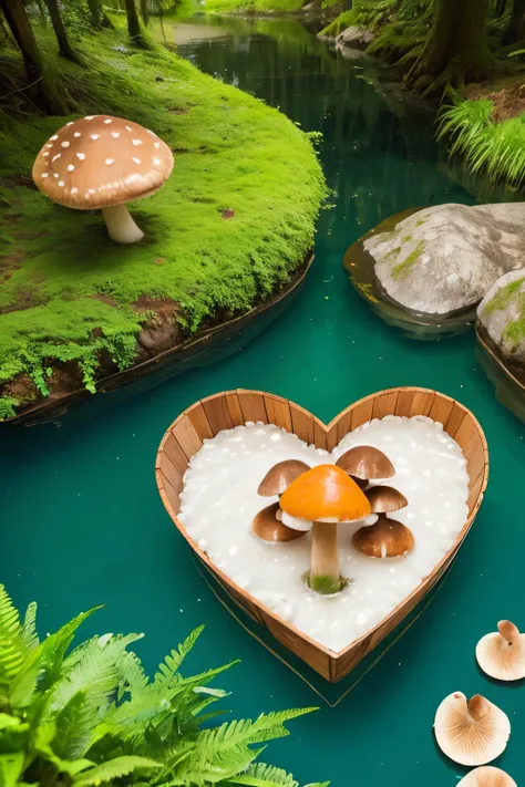 background:
Scene in a heart shape made of clean water:
Lovely forest world props:
Colorful mushrooms and acorns