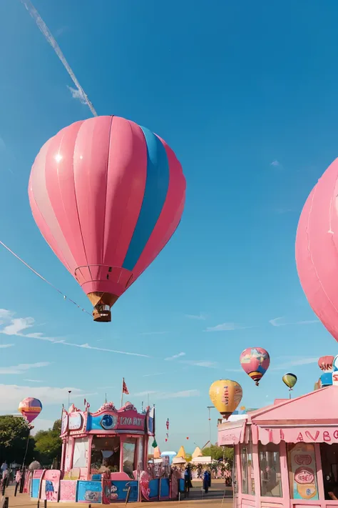 Pink,blue,funfair,balloons,