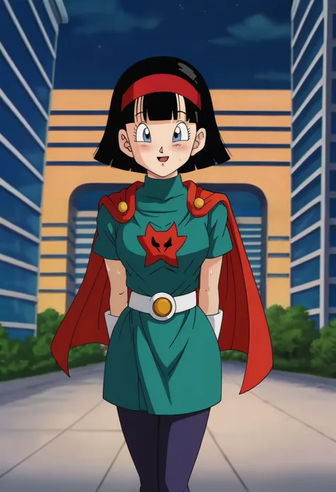 source_anime, score_9, score_8_up, score_7_up, anime screencap,
videl, dragon ball super, great saiyaman, 1girl, solo, looking a...