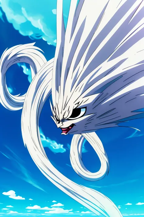 white anime wind monster