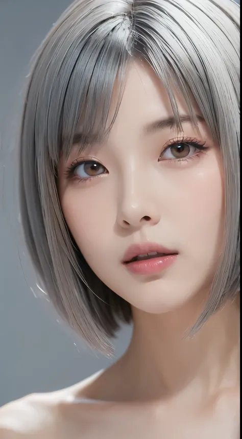 ((Close-up of face:1.6))、((Apply beautiful makeup:1.4))、((Naked Girls:1.4))、((No underwear:1.4))、Natural Shading、((Moist eyes:1.3))、K-Pop Idols)Calm and goddess-like happiness、Look at the viewer with your whole body、((Slightly parted lips:1.3))、Natural Sha...