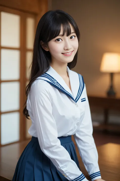 One Girl, (White shirt, Sailor , Navy blue pleated skirt:1.2), (13 years old:1.5), Young Face, Cute Face,
(RAW Photos, Highest quality), (Realistic, Photorealistic:1.4), Tabletop, Sharp focus,
Very delicate and beautiful, Very detailed, 2k wallpaper, won...