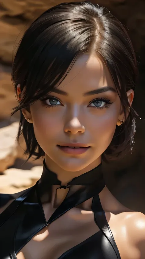 {masterpiece},{最high quality},{One girl}, cute, wonderful, Beautiful attention to detail, Iris, short hair, Black Hair,In detail,Depth of written boundary,Highly detailed CG,original, Highly detailed wallpaper,Upper Body, View your viewers, Beautiful Hairs...