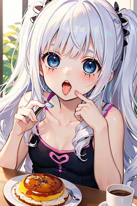 (beautiful cute girl:1.3),(small breasts 1.0),((white  hair:1.2)),(long straight hair:1.1),(blue eyes:1.2),(princess:1.1),((whit...