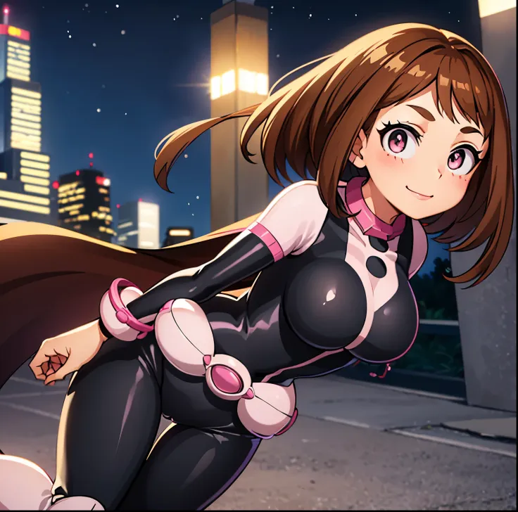 ((1girl)),((alone)),ochako uraraka,(masterpiece), (best quality), (ultra detailed), (best illustration), (best shadow), (absurdi...