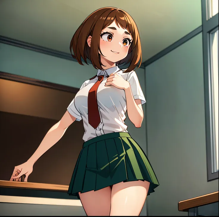 ((1girl)),((alone)),ochako uraraka,(masterpiece), (best quality), (ultra detailed), (best illustration), (best shadow), (absurdi...