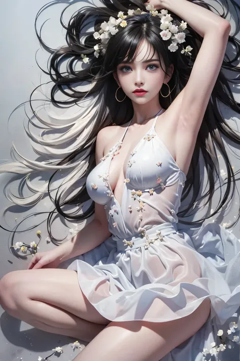 ((Large marble floor,Girl dancing ballet))、((Lying on a marble table))、Fluorescent color、1 girl、Looking to the side、Beautiful face、Beautiful eyes、（Off the shoulder：1.2）、Upper Body、Shiny Hair、Glowing Skin、 Reduce glare、The proportions of the fingers have be...