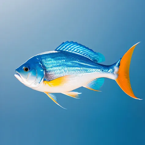 fish, One, White background, photograph, high quality