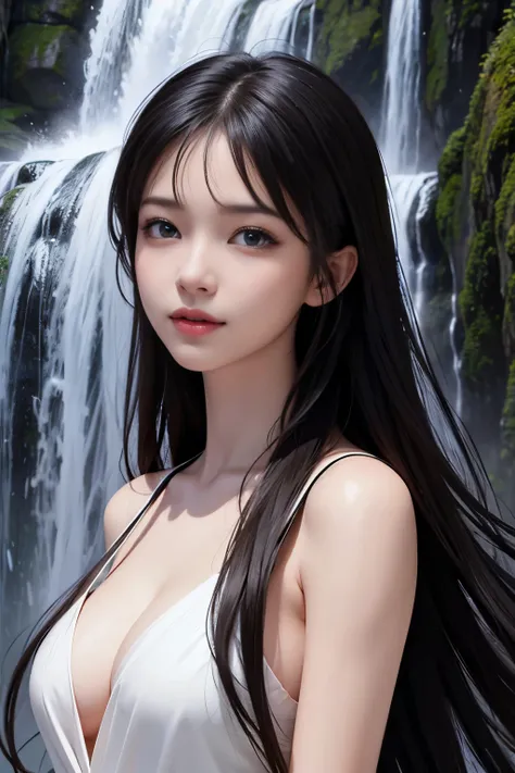 (ultra realistic) , (illustration), (increase resolution), (8K), (extremely detailed), (best illustration), (beautiful detailed eyes), (best quality), (ultra-detailed), (masterpiece), (wallpaper), (detailed face), 1 girl, black straight hair, slender body,...