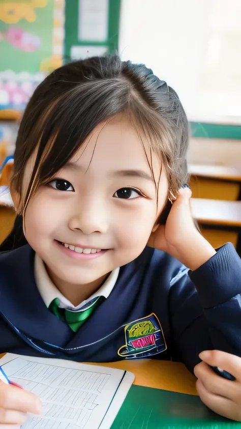 (((super cute elementary school students)))、smile、((cute))、detailed annus