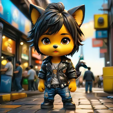 furry, black short mad hair lift bandana black eyes oil skin black shirt blue jeans midriff (full body:1.2) simple background rammy lifted by another crowded subway deep path equirectangular,((Hyper realistic)),((ultra sharp focus)),((ultra highest resolut...