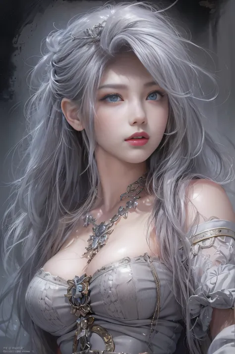 ((masterpiece:1.4)、(Highest quality:1.4)、(Realistic:1.7))、by Luis Royo（by Luis Royo）Surreal portrait of a beautiful girl、Super Beauty、((One Girl:1.4))、Glowing, natural skin texture、author：by Luis Royo（by Luis Royo）、Age 19、(Two Arms:1.4、Two legs:1.4)、(Perfe...