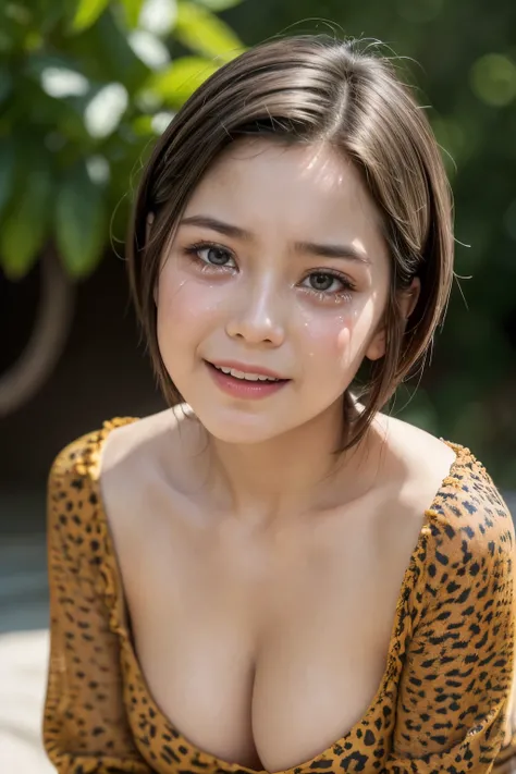 (CRYING FACE EXPRESSION:1.3), Chubby adorable, (V-neck ice silk nightdress), 1 girl, (face to face), 10 years old, ((baby face)), happy, half body portrait, (face details: 1), (eye details: 1), ((big breasts)). wearing transparent transparency soft soft, ....