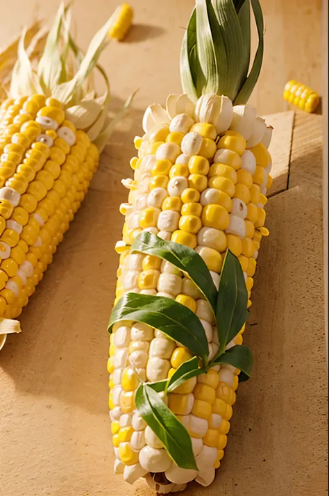 Cute animated corn cob 