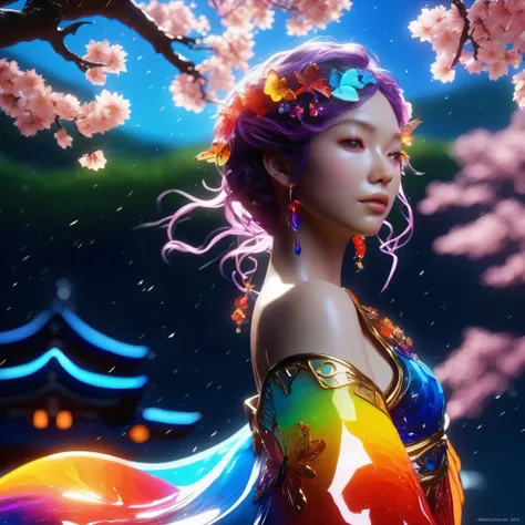 Night Stars Vibrant Nebulae Octans by_Mappa starry_sky sunset spacious borealis Rainbow rain-color-drop Rain_Color Colorful_liquid_on_naked_Backbody:1.3 Colorful_body Colorful_ink_on_hair:1.2 Abundant_colorful_liquids White_liquid fullbodye Lava_Color_liqu...