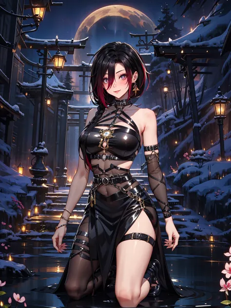 solo , solo girl, 1 girl, perfect anatomy, maximum sharpness, high definition, UHD, beautiful, marika, queen marika, black dress, low neckline, long braid, hair braid, cyclamen hair, cyclamen eyes, detailed eyes, beautiful eyes, chest, one piece dress, sex...