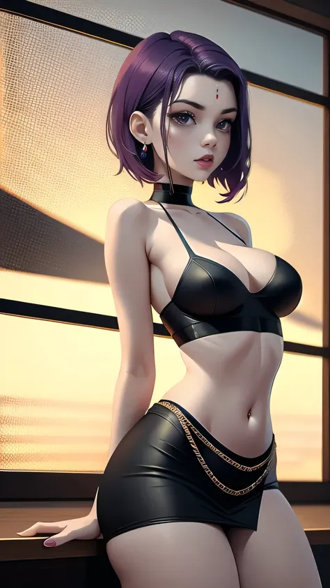 (cowboy shot), (masterpiece, best_quality, detailed, immaculate:1.3), epic, illustration,Anime Style
BREAK
ArtemisYJ,short hair,purple Hair,makeup
extremely detailed clothing fabric(Black midriff dress),high heels,extremely detailed dress ,small breast,ear...