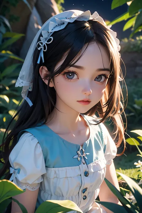 work of art, best qualityer, 4K,( Pixar - style :1.4), 1 young boy,(cute,bonitas,wearing sportswear outdoors :0.7), 3d,whole body,chibi,(close do rosto :1.2), (in a cave, At night, surrounded by bright plants, flowers, Flying fireflies, fogueiras), (ultra...