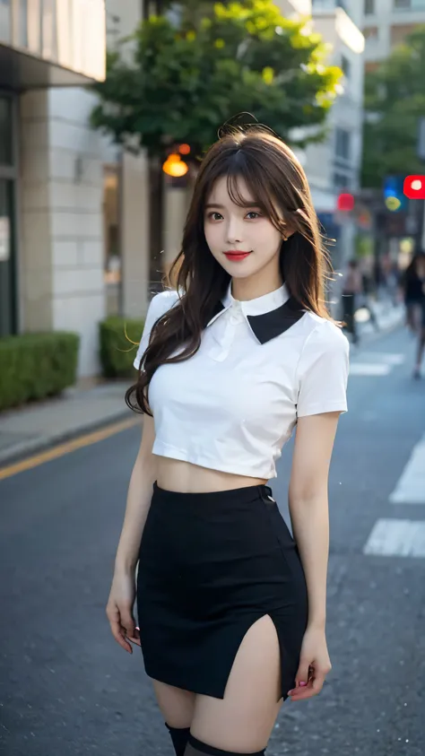 Best quality, Ultra-high resolution, Face Focus(truly:1.6),Cute hairpin,Baoyu girl,1 Girl, Beautiful slim woman:1.4, Abdominal muscles:1.2, (Brown hair,Medium breasts:1.4), shirt:1.1, outdoor(Depth of Field:2),Ultra-thin face,Exquisite eyes,Double eyelids,...