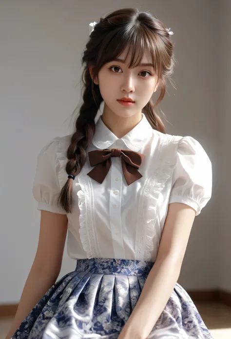 (masterpiece), (最high quality), (Very detailedな), (Best Shadow), (photoRealistic:1.4), Frilled blouse, skirt, white ankle socks, (((((A long shot of a woman walking slowly))))), high quality, masterpiece, Very detailedな, High resolution, 4K, 超High resoluti...