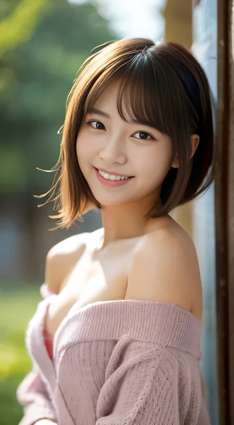 masterpiece,best quality,(Japanese girl),((Beautiful girl)),cleavage,(off shoulder:1.2),(perfect body beauty:1.2),(shy smile),From slightly above,