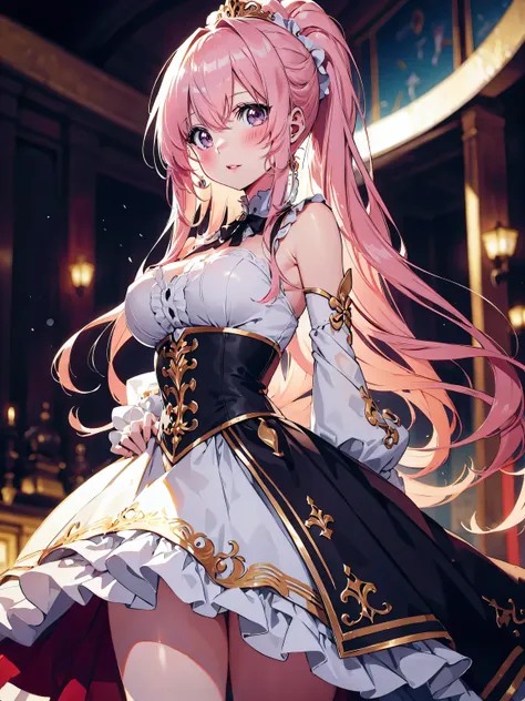 ((superbly detailed drawing, ultra detailed, exquisite quality, absolutely resolution)), (((unsurpassed gorgeous rococo gown))),...