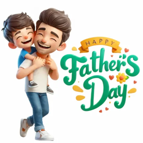 a man and a boy hugging each other with the words happy Babas day, Baba, Baba with child, 🪔 🎨;🌞🌄, Baba figure image, paBaba, paBaba/Babaly, 🔞🤡, dad, 🤬 🤮 💕 🎀, Babaly, Happy family, ad image, absent Baba, very stylized