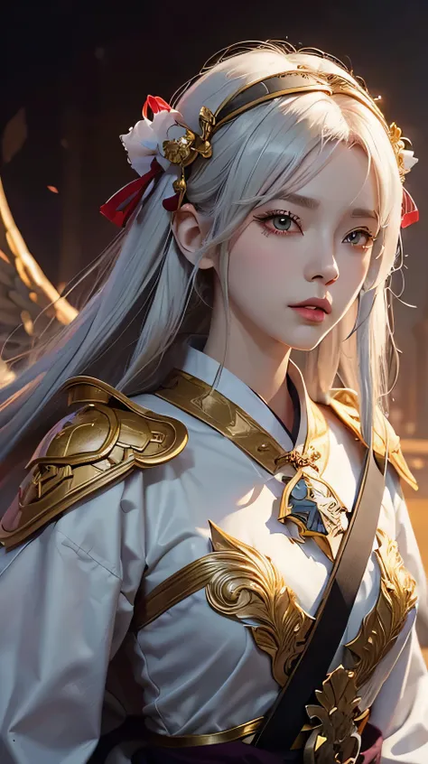 a close up of a woman in a costume with a sword, onmyoji detailed art, g liulian art style, from arknights, trending on artstation pixiv, by Yang J, cushart krenz key art feminine, guweiz on artstation pixiv, rossdraws sakimimichan, onmyoji, prompt:fantasy...