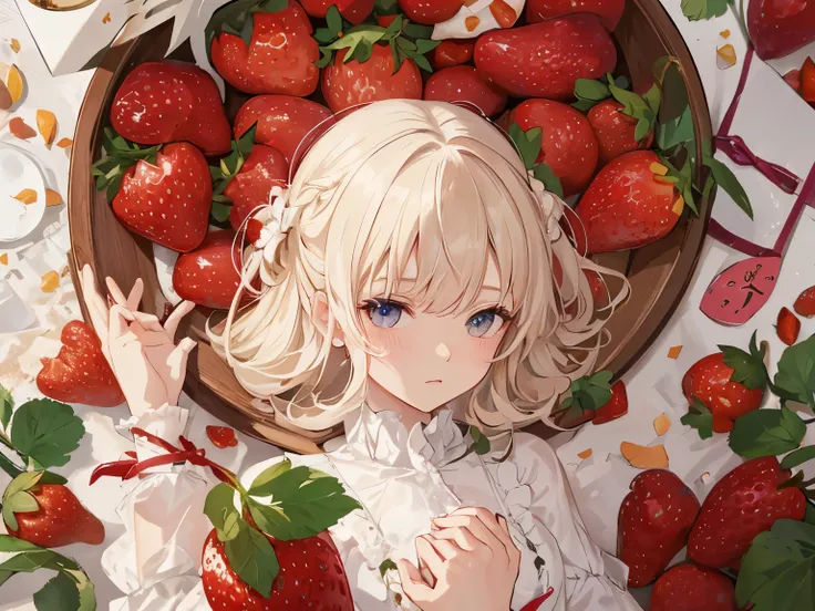 A strawberry,