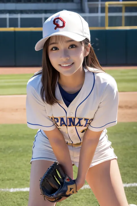 masterpiece、japanese、japanese、full body image、full body image、full body image、1 beautiful girl、high school baseball、put on a hat...