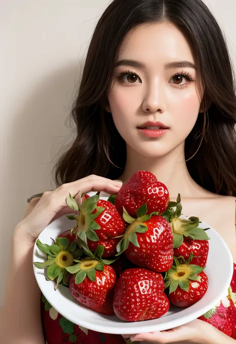 holding strawberries