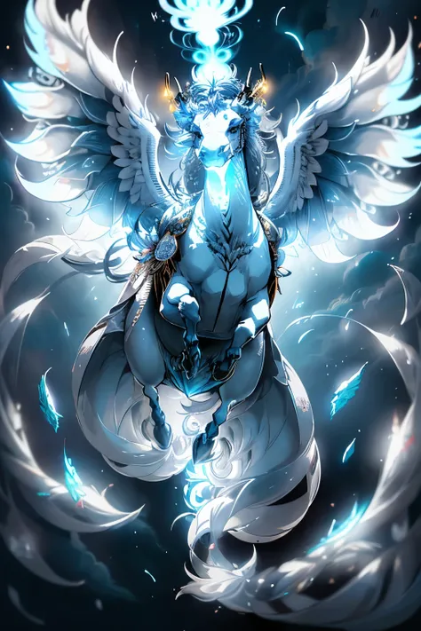 Imagine a majestic kirin soaring through the sky, When it flies, its gorgeous horns emit a strong glow.. Sunlight pours down from the polished skin, The hall々It creates a dazzling aura around its shape.. Every time the giant wings flap, A gust of wind brin...