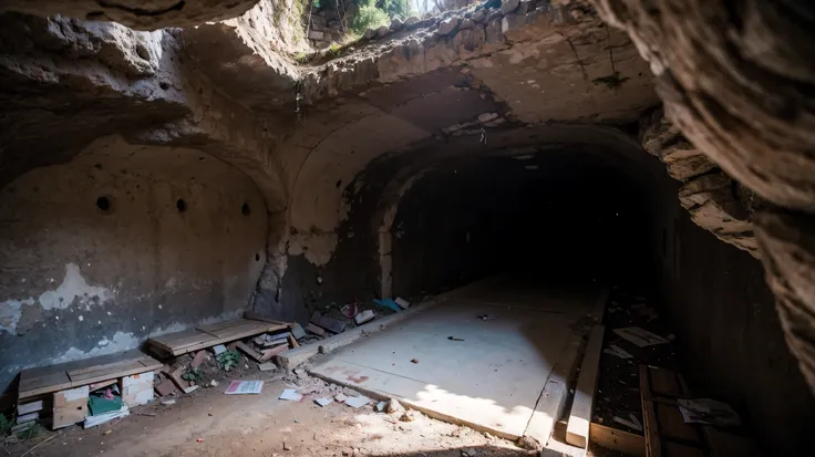 Abandoned cave: Novel-style, Rempie, mystery, Individuality, Unique places, Closed, Horizontal view  