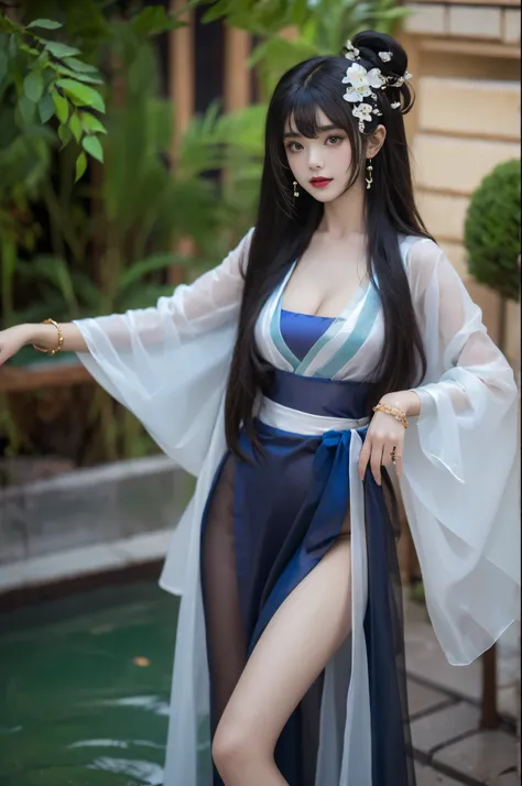 type 95 sbzql,
Hanfu, chinese clothes, sash, headband, dress, see-through,long sleeves, earrings, jewelry, anklet, bracelet,dudou,tube dress,camisole under clothes,
long hair, hair ornament, bangs, ((1 girl, Elegant posture)), Natural leg proportions, Sexy...