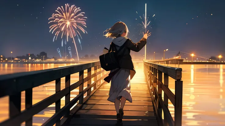 The last fireworks shine in the night sky, the end of summer, farewell to you [Verse 2] A single tear falls, and the shadow of goodbye is reflected in my eyes [Chorus] Tears fall into my heart, the days I spent with you々 Disappearing [Verse 3] In the quiet...