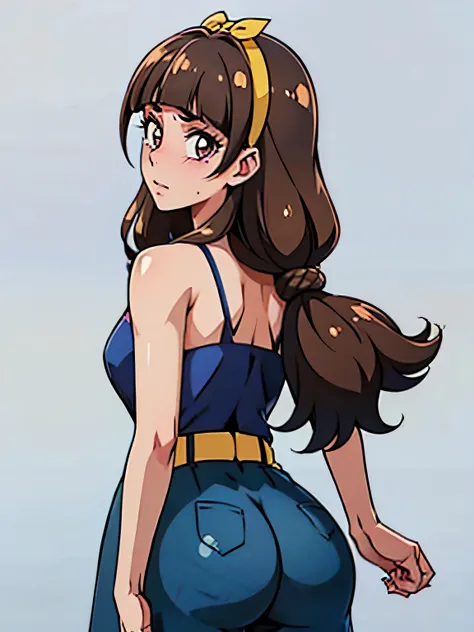 1 girl, (solo), ((amanogawaki)), best quality, highres, high quality, 8k, HD, super detail, anatomically correct, UHD, accurate, (masterpiece:1.0), (high quality:1.0), (ultra detailed), (no Background), (White Background), ((Adult)), Yellow Headband, (uppe...