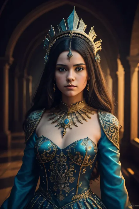 8K, ARTISTIC photogRAphy, melhor qualidade, mAsteRpiece: 1.2), A (potRAit:1.2) Boneca estilo Don Bluth, in a DRagons LaiR, cinema sincero RAW de corpo inteiro, 16mm, coloR gRaded poRtRa 400 film, RemaRkable coloR, ultRa Realistic, sad admospheRe, daRk ligh...