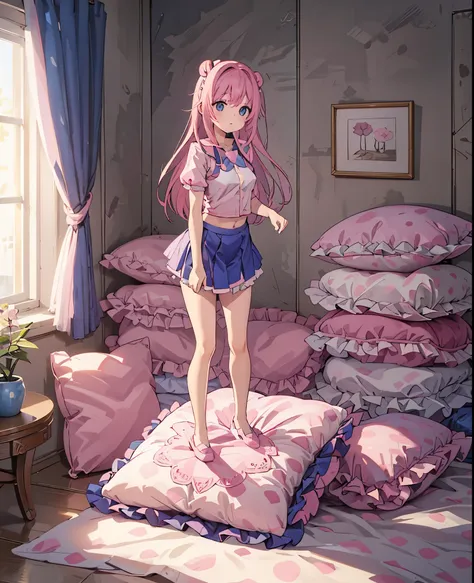 （best quality， masterpiece），full body, 1 girl, solo, mine ,nsfw, details, (light and shadow oxtail , cute girl posing on pillow ...