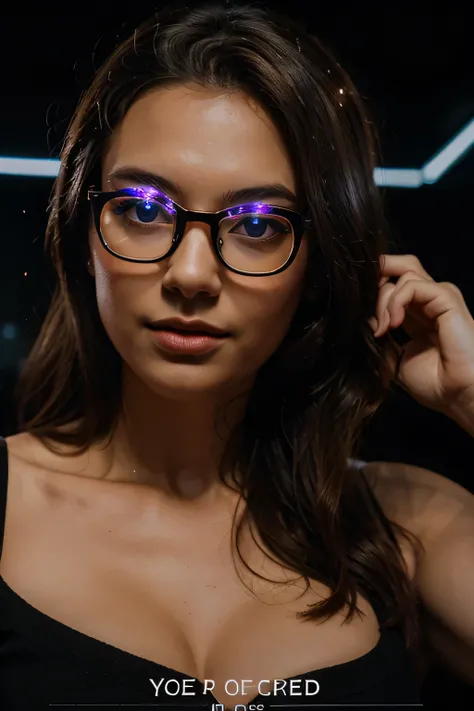 Poster to promote glasses with LED lights in the lenses 