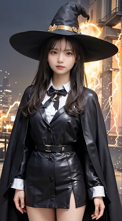 (Skin Dentition:1.5), Realistic, Realistic, (masterpiece:1.5), Concept Art, ((Witch Costume:1.4))、((全bodyボディショット:1.4))、Intricate details, Very detailed, Realistic, Octane Rendering, 8k, Unreal Engine, Dynamic pose, Highest quality, High resolution, (Realis...