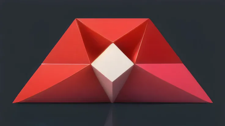 a close up of a red and white letter d with a white hexagon, ivan chermayeff, dingy, daniel r horne, paul rand, ( geometric ), inspired by Zsolt Bodoni, hexagonal shaped, dodecahedron, by Attila Meszlenyi, hexagonal,  image for a developer page header. The...