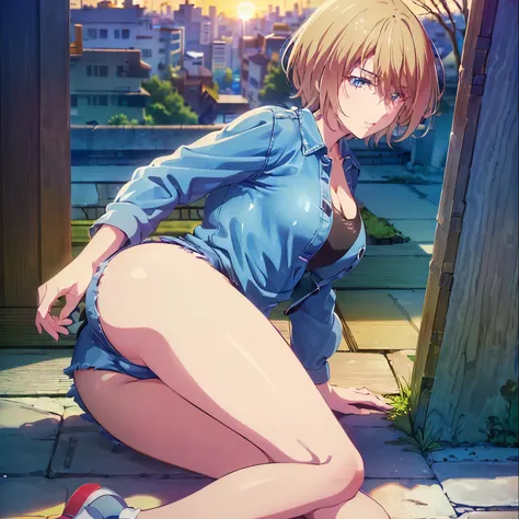 ((1girl)),((alone)),akane hououji,(masterpiece), (best quality), (ultra detailed), (best illustration), (best shadow), (absurdities), sharp focus, cowboy shot ,atmospheric perspective, depth of field, dynamic posture looking at the viewer, large breasts, n...