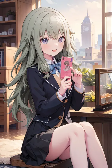 (8k, 最high quality)、Ultra-high resolution、Adorable、最high quality, beautiful, (((Absurd beauty)))、masterpiece、Best image quality、(Front facing)、good feeling、smile,Face the camera、Delicate eyes、smile、Small face、girl、1 person、masterpiece, Most detailed、school...