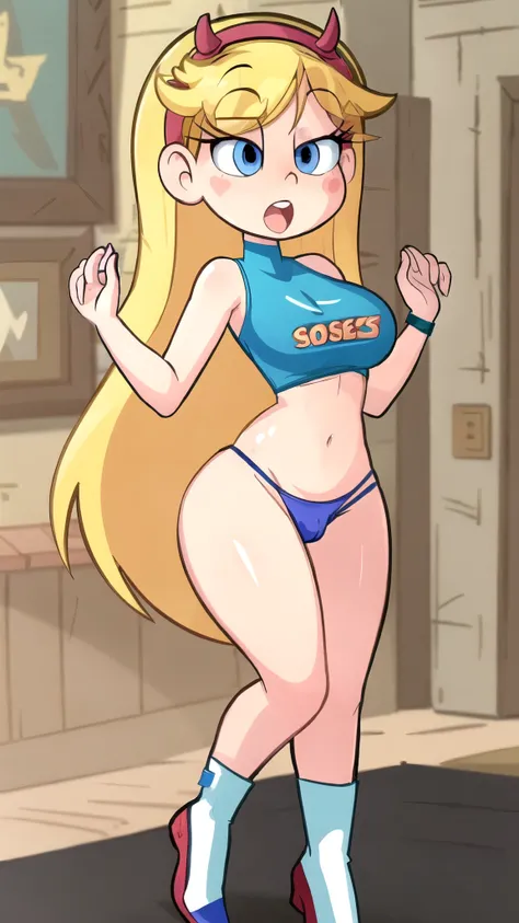 1femboy, 1futa, futanari , star butterfly, landidzu, leaked image, 2 d art, 2d art, cel shaded:15, in cartoon style, 1 girl, landidzu , solo, 14 years old femboy, teen, young, (masterpiece, best quality, high resolution:1.4), horn hairband,, medium breasts...