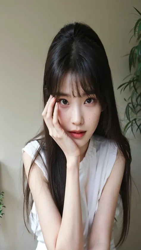 upper body、look away、a Japanese pretty girl, Gentle face、hyper cute face、shiny lips、Double eyelids in both eyes、Natural makeup, smile, long eyelashes light, Medium Hair, Smooth Light Brown Hair、Hair swaying in the wind, bangs、image in center、8K、high detail...